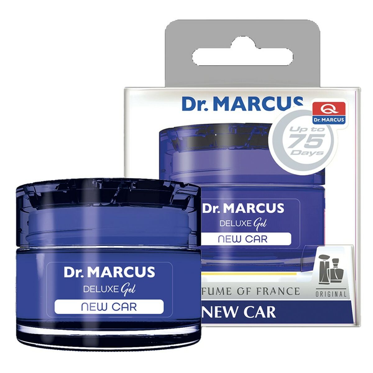 Auto Lufterfrischer Dr Marcus Deluxe Neues Auto 50 ml Kunststoff Parfüm Dose - Car Schutz